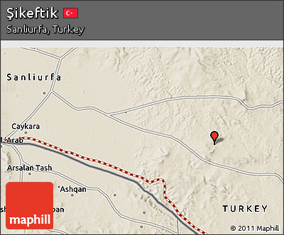 Shaded Relief 3D Map of Şikeftik