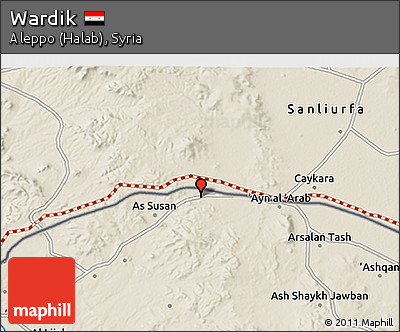 Shaded Relief 3D Map of Wardik