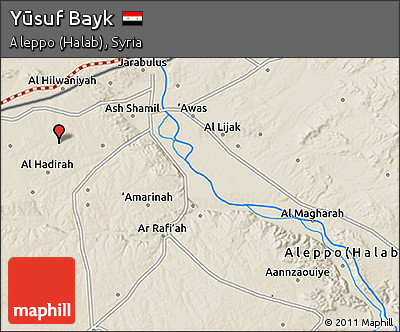 Shaded Relief 3D Map of Yūsuf Bayk