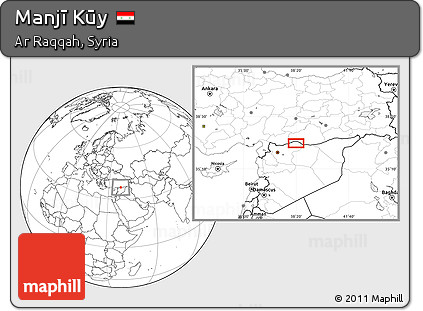 Blank Location Map of Manjī Kūy