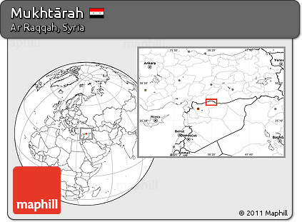 Blank Location Map of Mukhtārah