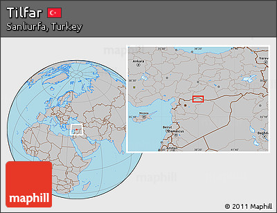Gray Location Map of Tilfar