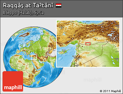 Physical Location Map of Raqqāş At Taḩtānī