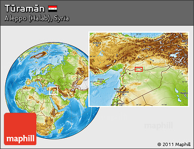 Physical Location Map of Tūramān