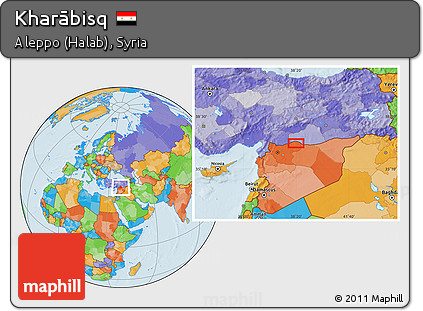 Political Location Map of Kharābisq