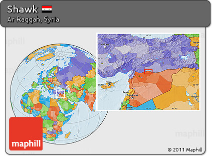 Political Location Map of Shawk