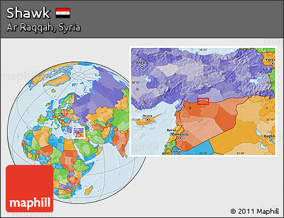Political Location Map of Shawk
