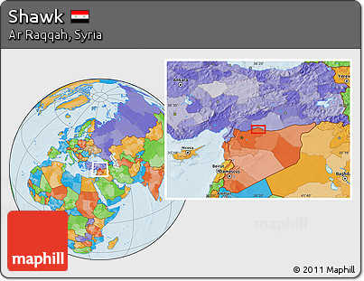 Political Location Map of Shawk