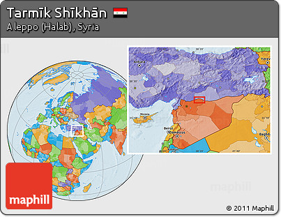 Political Location Map of Tarmīk Shīkhān