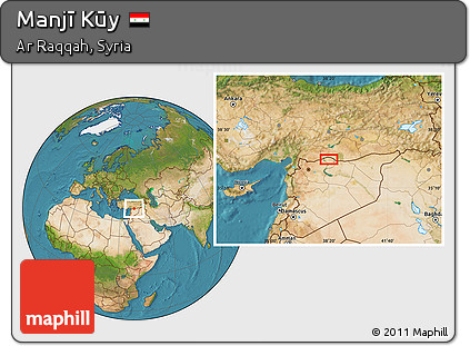 Satellite Location Map of Manjī Kūy