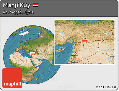 Satellite Location Map of Manjī Kūy