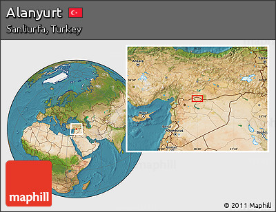 Satellite Location Map of Alanyurt