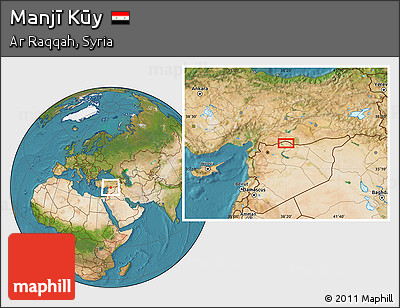 Satellite Location Map of Manjī Kūy