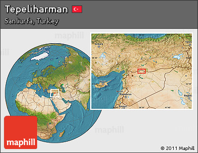 Satellite Location Map of Tepeliharman