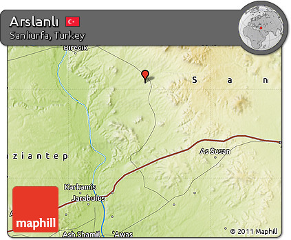 Physical Map of Arslanlı