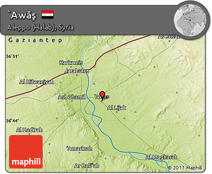 Physical Map of `Awāş