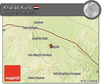 Physical Map of Kharāb Kurd