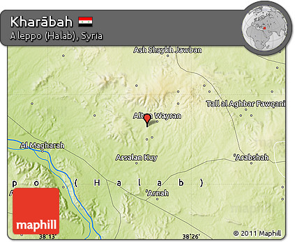 Physical Map of Kharābah