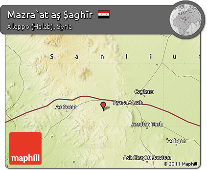 Physical Map of Mazra`at Aş Şaghīr
