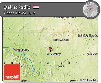 Physical Map of Qal`at Ḩadīd