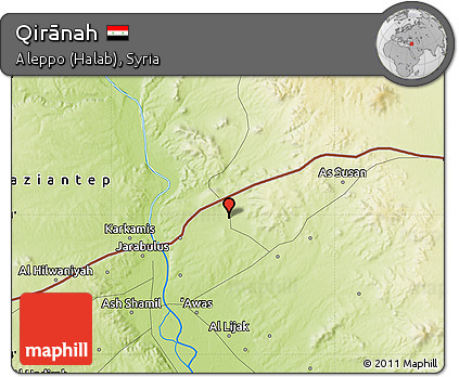 Physical Map of Qirānah