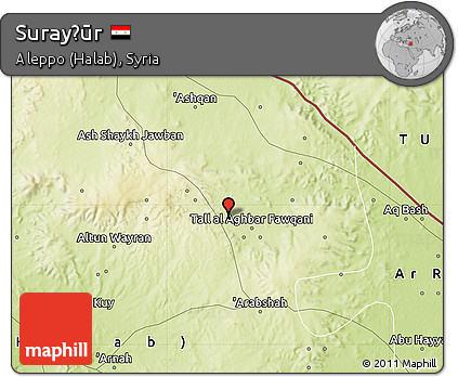 Physical Map of Surayḩūr