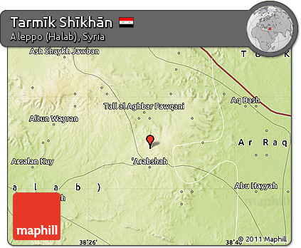 Physical Map of Tarmīk Shīkhān