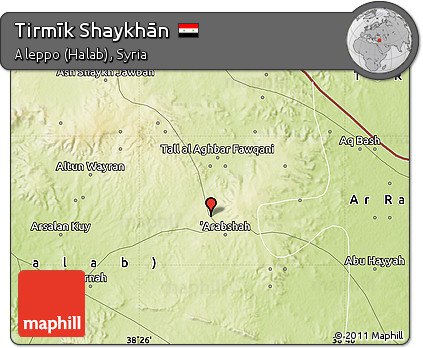 Physical Map of Tirmīk Shaykhān