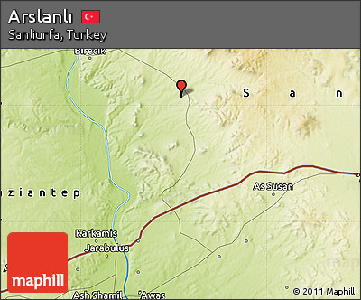 Physical Map of Arslanlı