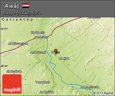 Physical Map of `Awāş