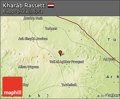 Physical Map of Kharāb Rassett
