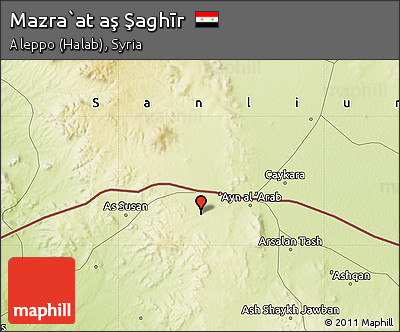 Physical Map of Mazra`at Aş Şaghīr