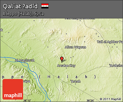 Physical Map of Qal`at Ḩadīd