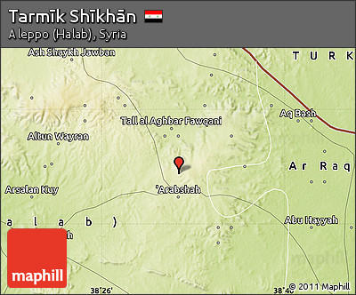 Physical Map of Tarmīk Shīkhān