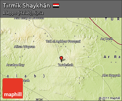 Physical Map of Tirmīk Shaykhān