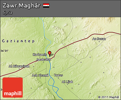 Physical Map of Zawr Maghār