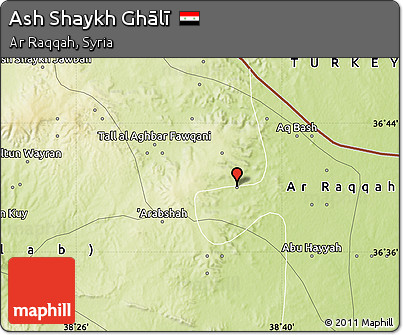 Physical Map of Ash Shaykh Ghālī