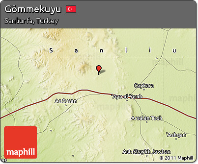 Physical Map of Gömmekuyu