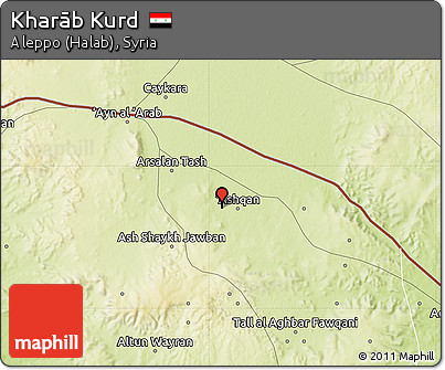 Physical Map of Kharāb Kurd