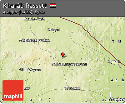 Physical Map of Kharāb Rassett