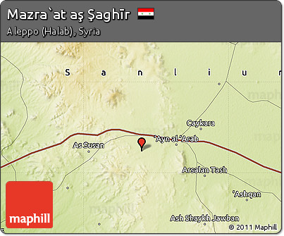 Physical Map of Mazra`at Aş Şaghīr