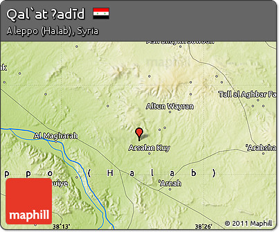 Physical Map of Qal`at Ḩadīd