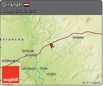 Physical Map of Qirānah