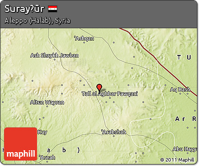 Physical Map of Surayḩūr