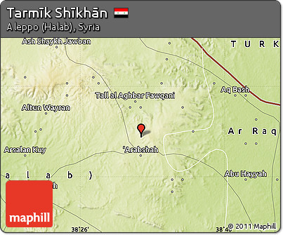 Physical Map of Tarmīk Shīkhān