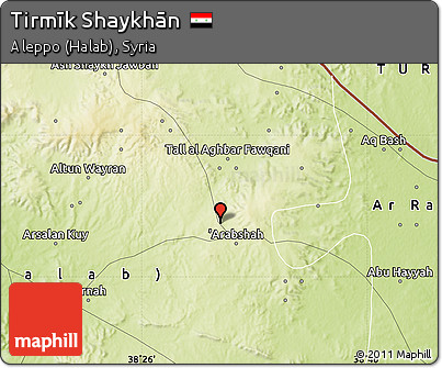 Physical Map of Tirmīk Shaykhān