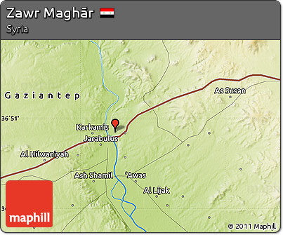 Physical Map of Zawr Maghār