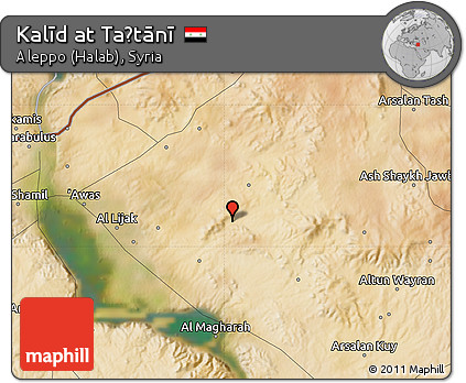 Satellite Map of Kalīd At Taḩtānī