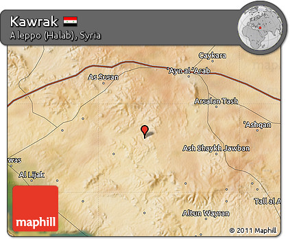 Satellite Map of Kawrak