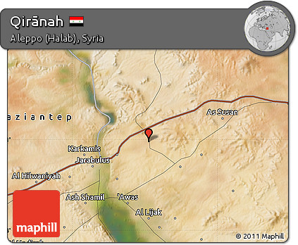 Satellite Map of Qirānah